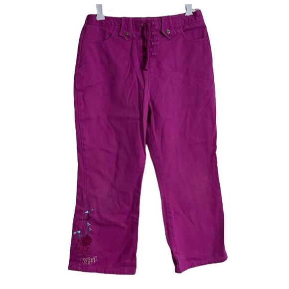 Bratz Vintage Y2K Purple Denim Embroidered Jeans Youth XL/Womens S Rare - Picture 3 of 12